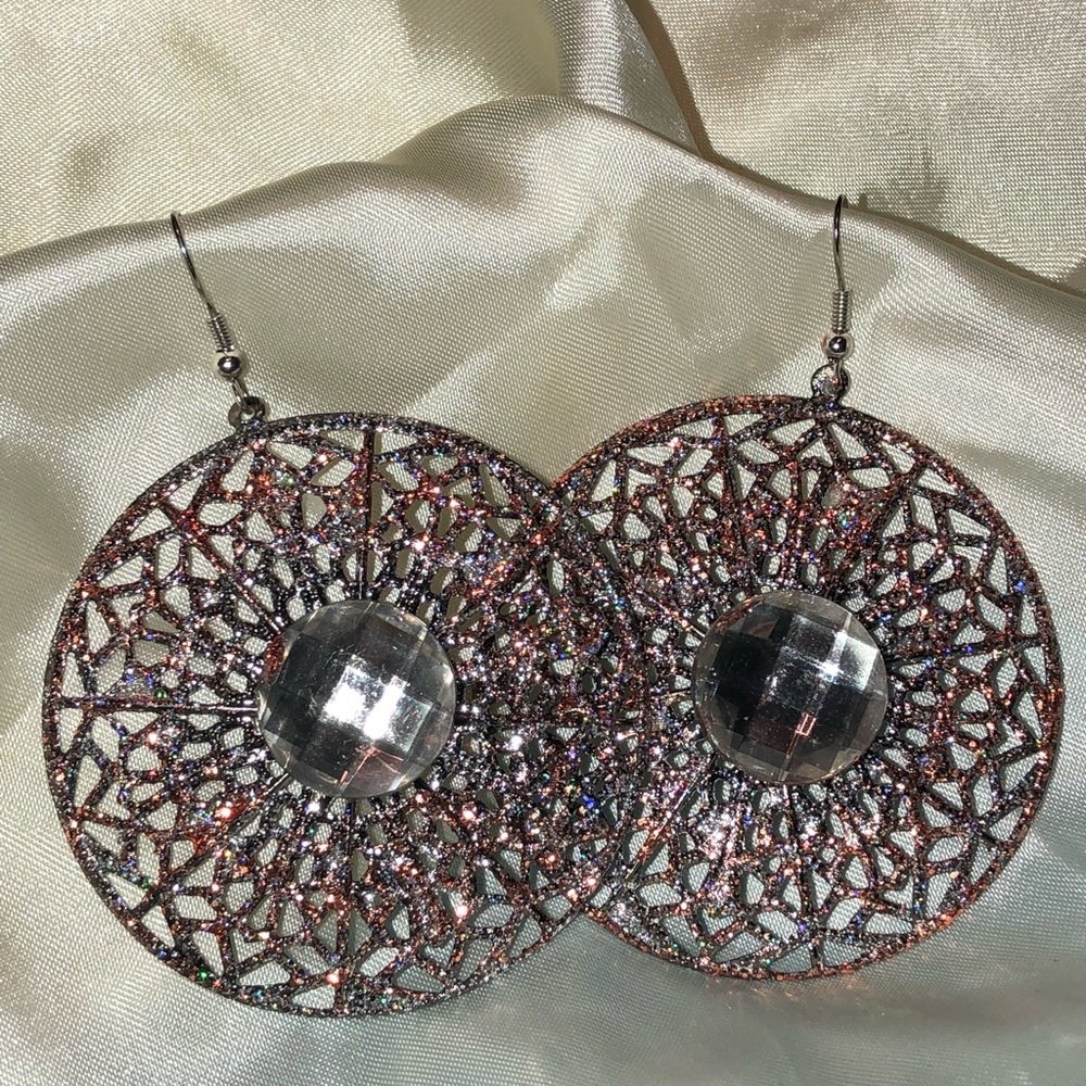 Big & Fun Christmas earrings bling NEW